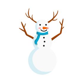 Cute cartoon snowman clipart