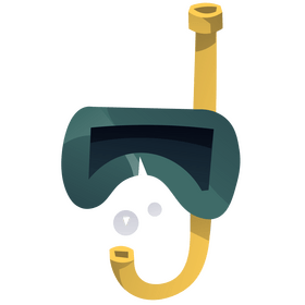 Snorkel mask clipart