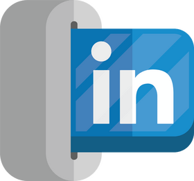 Linkedin social media icon clipart