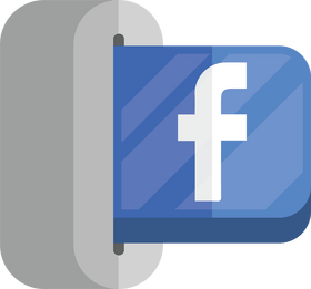 Facebook social media icon clipart