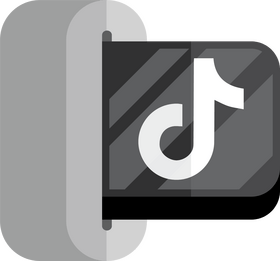 TikTok social media icon clipart