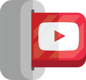 Youtube social media icon clipart