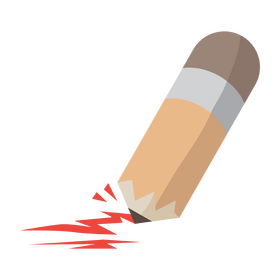 Fail pencil cartoon, stress clipart