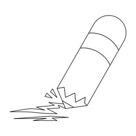 Fail pencil cartoon, stress drawing black and white clipart
