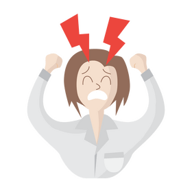 Stress woman clipart