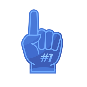 Foam finger, Super Bowl clipart