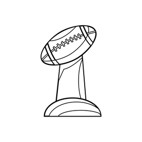 Super Bowl trophy drawing black and white clipart