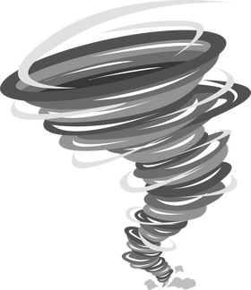 Black tornado cartoon clipart