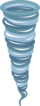 Thin tornado cartoon clipart