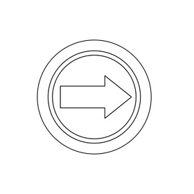 Traffic sign, direction road sign black and white clipart