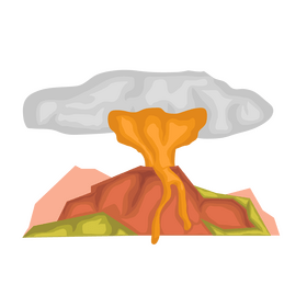 Volcano clipart
