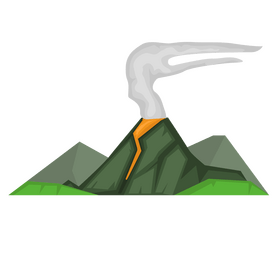Volcano cartoon clipart