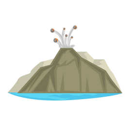 Volcano eruption clipart