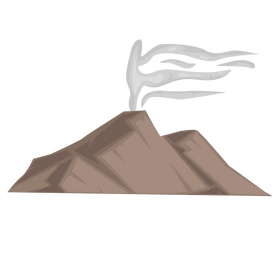 Volcano mountain clipart