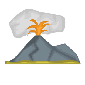 Volcano cartoon clipart