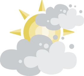 Weather, sun, clouds clipart