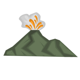Erupting volcano clipart