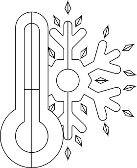 Cold weather drawing black and white clipart