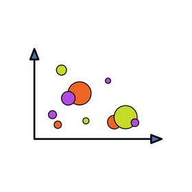 Bubble chart clipart