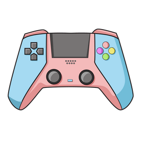 Controller, PS5 joystick drawing clipart