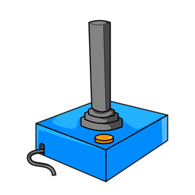 Atari joystick controller drawing clipart