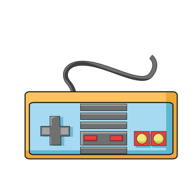 Nintendo Nes joystick controller drawing clipart
