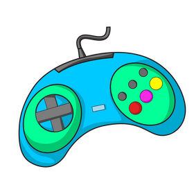 Sega Controller joystick drawing clipart