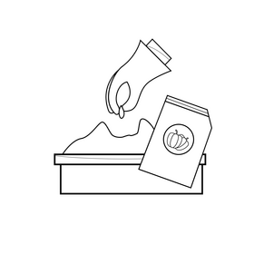 Seed black and white clipart