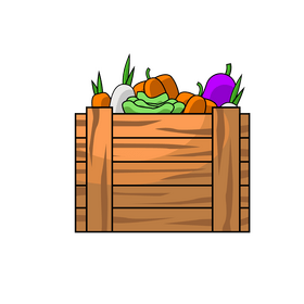 Vegetable box clipart