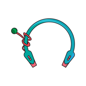 Headphones Retro drawing clipart