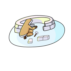 Igloo building clipart