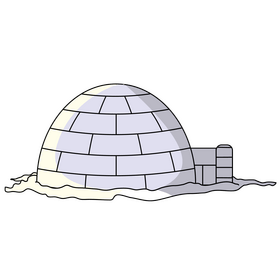 Igloo cartoon clipart