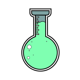 Chemistry flask cartoon clipart