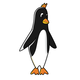 Penguin cartoon drawing clipart