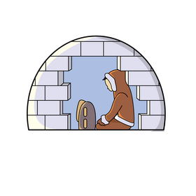 Inside igloo clipart