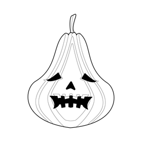 Jack O Lantern drawing black and white clipart