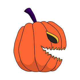 Jack O Lantern monster pumpkin clipart