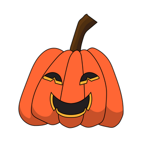 Smiling Jack O Lantern halloween pumpkin clipart