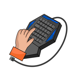 Keyboard One Hand clipart