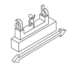 Keyboard Space button black and white clipart