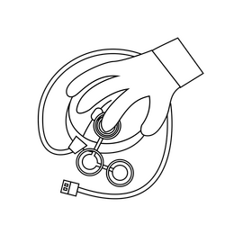 Computer mouse double click black and white clipart