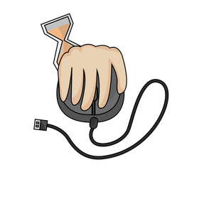 Computer mouse cartoon drawing clipart