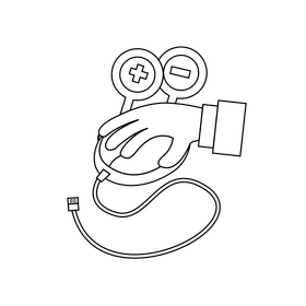Computer mouse zoom black and white clipart