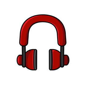 Headphones cartoon clipart