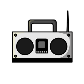 Radio cartoon drawing clipart