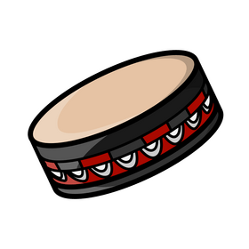 Tambourine drawing clipart
