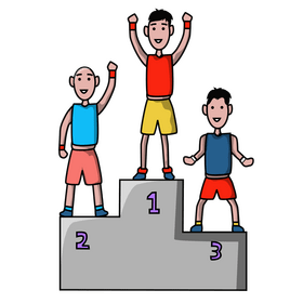 Olympic games winner podium clipart