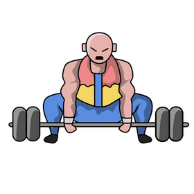 Weightlifting drawing clipart
