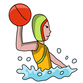 Water polo drawing clipart