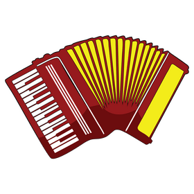 Piano accordion drawing clipart